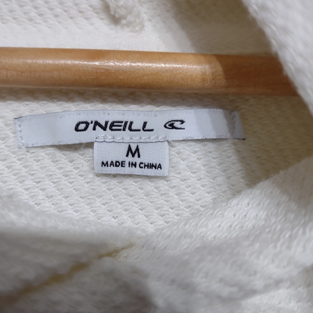 Retro O'neill Hoodie Cotton Blend Pull Over Hoodie Size Medium - Picture 7 of 8
